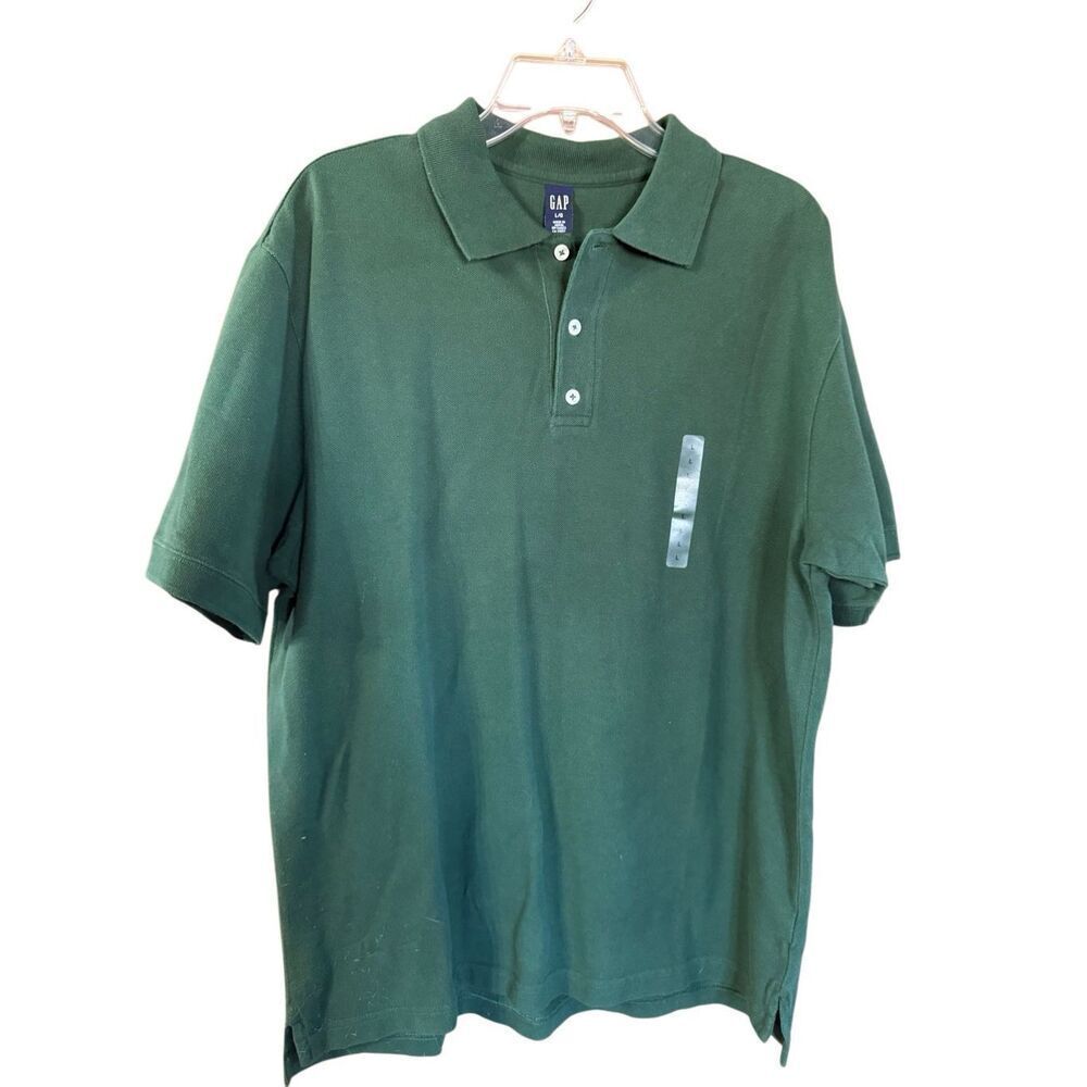 Gap Men’s Polo Shirt Green Sz L NWT *